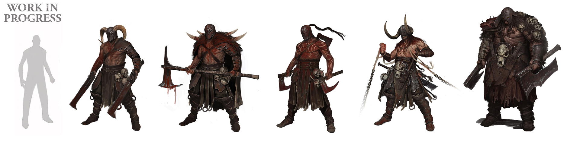 Konzeptzeichnung zu den Kannibalen in Diablo 4