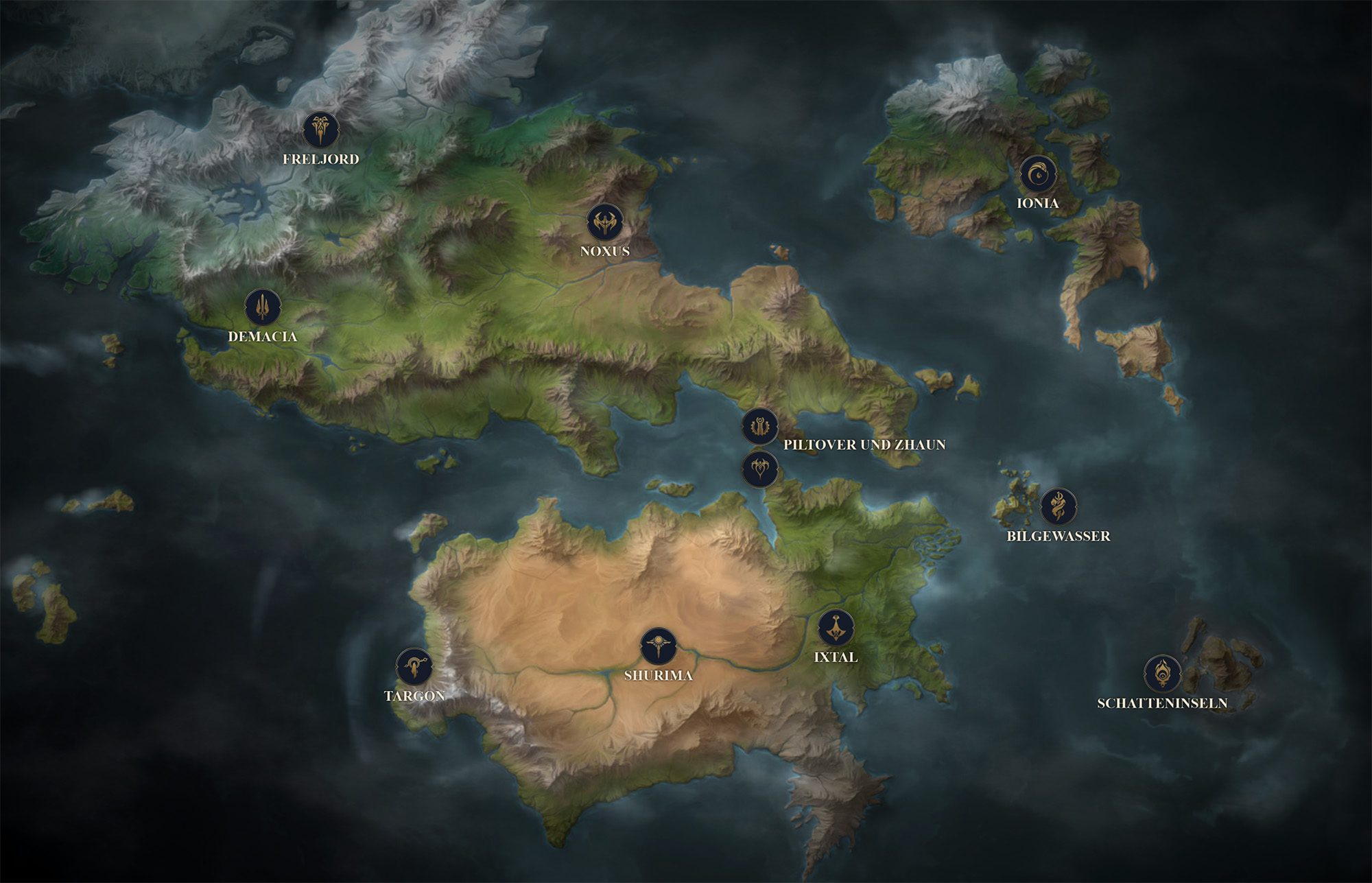 Weltkarte von Runeterra