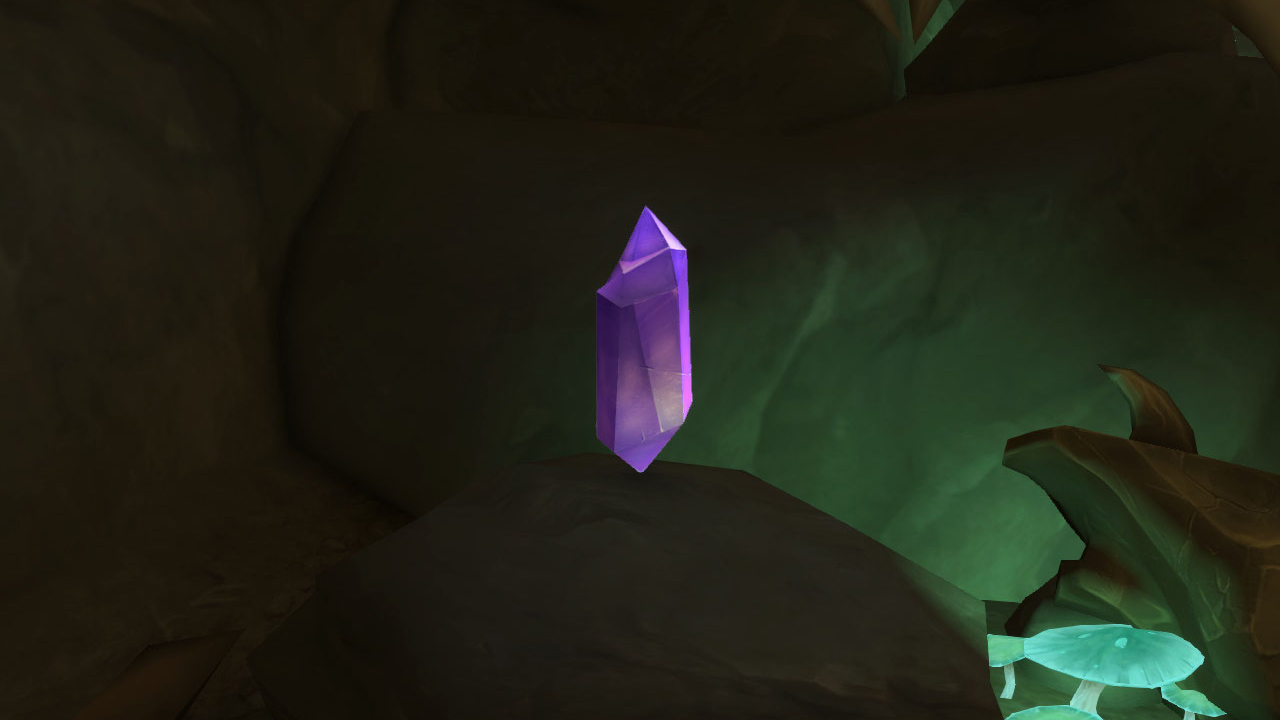 Ein flüchtiger Kristall in einer Höhle