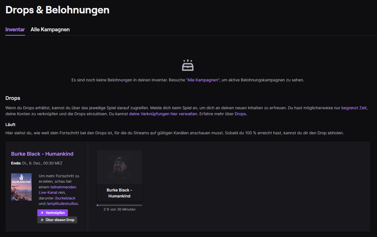 Übersicht aller Belohnungen auf Twitch